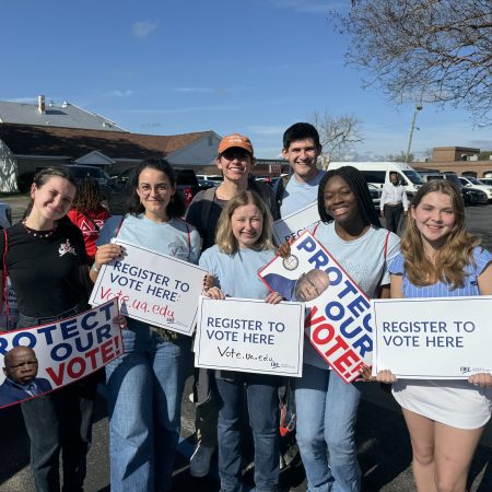 Members of the RMV team and the University of Alabama's Vote Everywhere team at the 2024 Bridge Crossing Jubilee in Selma, Alabama