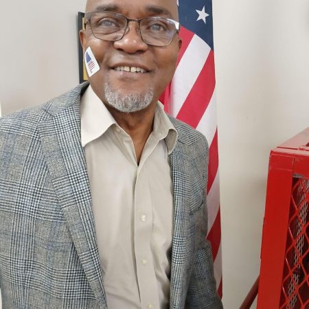 Restored voter Ron McKeithen voting in the Alabama Primaries on Super Tuesday